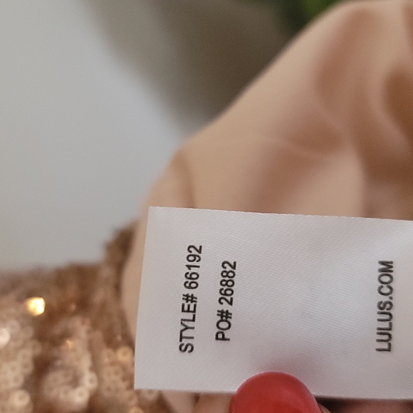 Lulus  sequin champagne dress size s - Picture 7 of 8